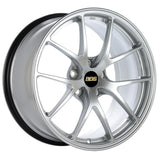 BBS RI-A 18x9.5 5x120 ET40 Diamond Silver Wheel -82mm PFS/Clip Required