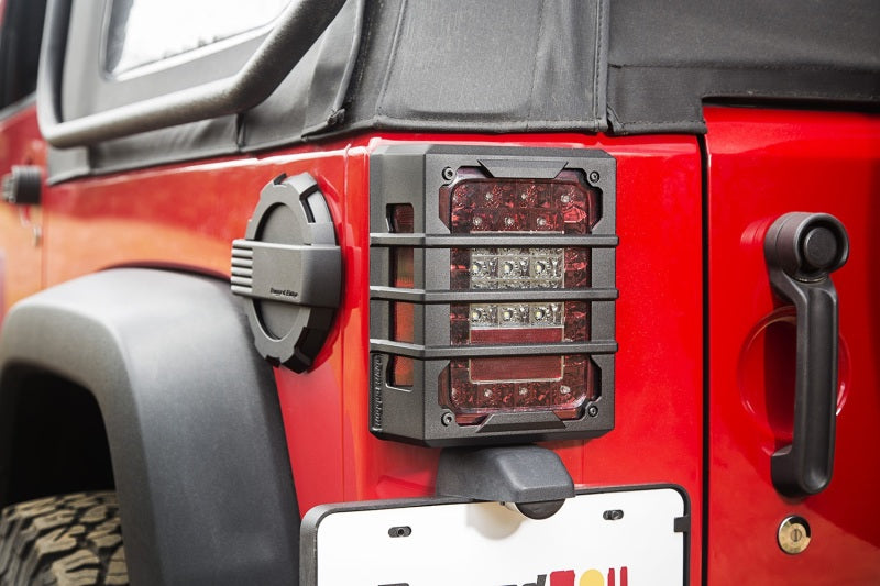 Rugged Ridge 07-18 Jeep Wrangler JK Black Elite Tail Light Guards