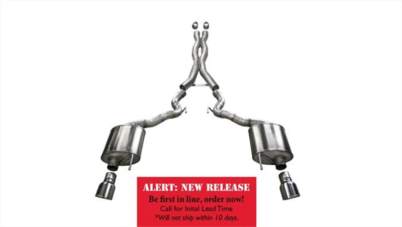 Corsa 2015-2017 Ford Mustang GT Convertible 5.0L V8 Polished Xtreme Dual Rear Exit Exhaust