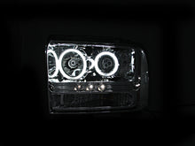 Load image into Gallery viewer, ANZO 2005-2007 Ford Excursion Projector Headlights w/ Halo Chrome w/ LED Strip (CCFL) 1pc