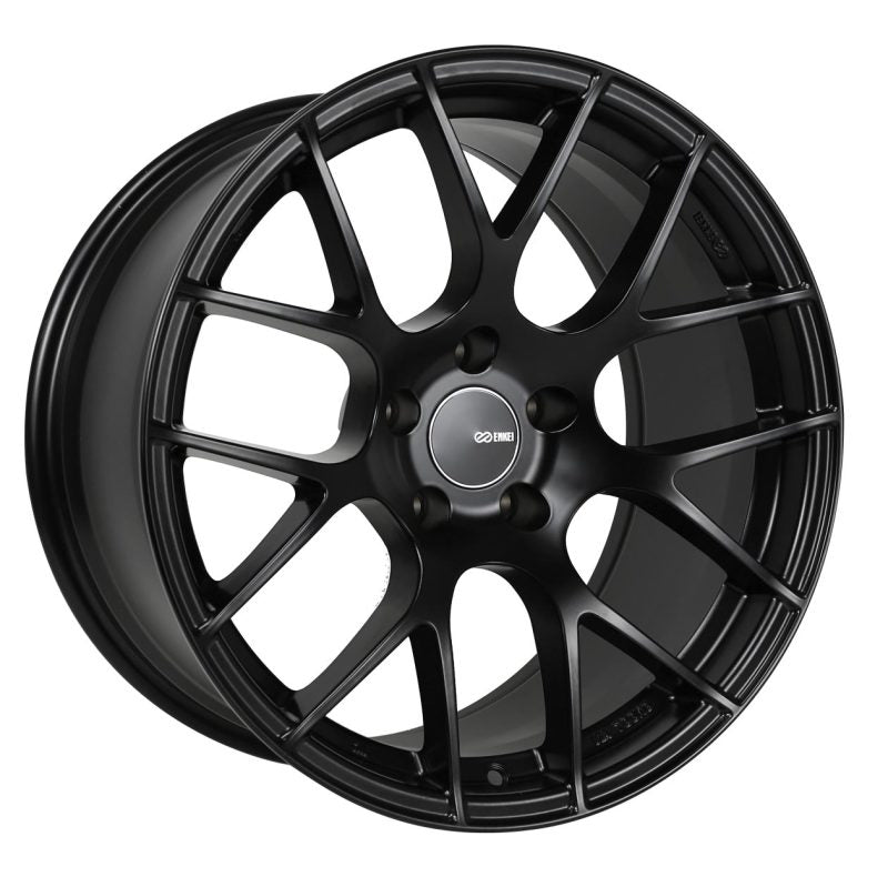 Enkei Raijin 19x8.5 38mm Offset 5x120 Bolt Pattern 72.6 Hub Bore Black Wheel