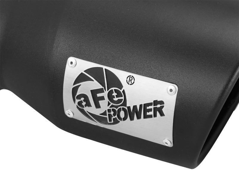 aFe Power Gas Exhaust Tip Black- 3 in In x 4.5 out X 9 in Long Bolt On (Black)