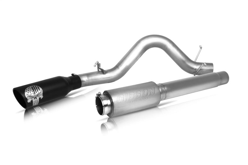 Gibson 14-15 GMC Sierra 1500 SLT 5.3L 4in Patriot Skull Series Cat-Back Single Exhaust - Stainless