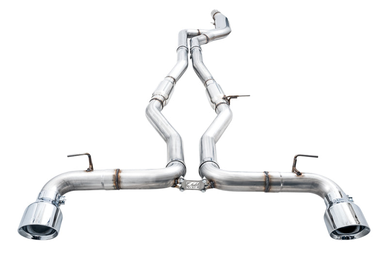 AWE Tuning 2020 Toyota Supra A90 Track Edition Exhaust - 5in Chrome Silver Tips