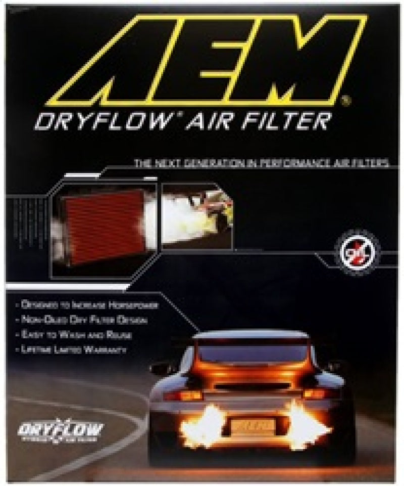 AEM 07-10 Jeep Wrangler 3.8L V6 11.75in O/S L x 8.25in O/S W x 1.5in H DryFlow Air Filter