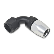 Load image into Gallery viewer, Russell Performance -6 AN Black/Silver 90 Degree Full Flow Hose End