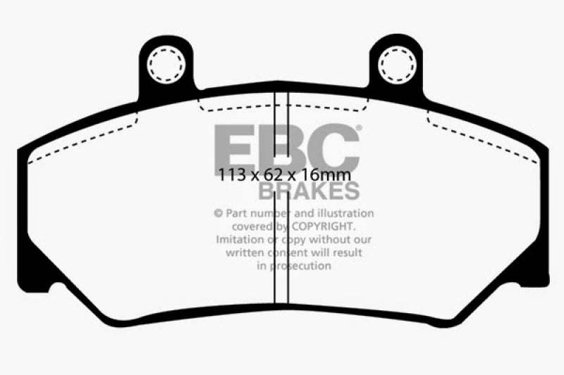 EBC 85-93 Volvo 740 2.1 (Bendix) Greenstuff Front Brake Pads