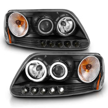 Load image into Gallery viewer, ANZO 1997-2003 Ford F-150 Projector Headlights w/ Halo Black (CCFL)