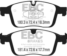 Load image into Gallery viewer, EBC 2016+ Volvo XC60 2.0L Turbo T5 Redstuff Front Brake Pads