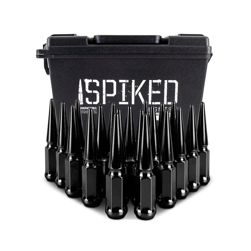 Mishimoto Steel Spiked Lug Nuts M12x1.5 20pc Set - Black