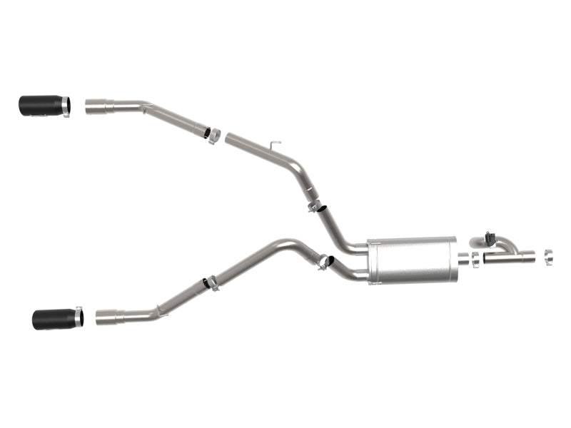 aFe 09-18 Ram 1500 V8 5.7L Hemi Gemini XV 3in 304 SS Cat-Back Exhaust w/ Black Tips