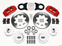 Load image into Gallery viewer, Wilwood Dynapro 6 Front Hub Kit 12.19in Red 1965-1969 Mustang Disc &amp; Drum Spindle