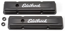 Load image into Gallery viewer, Edelbrock Valve Cover Signature Series Chevrolet 1959-1986 262-400 CI V8 Low Black