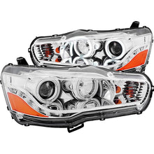 Load image into Gallery viewer, ANZO 2008-2015 Mitsubishi Lancer Projector Headlights w/ Halo Chrome (CCFL)