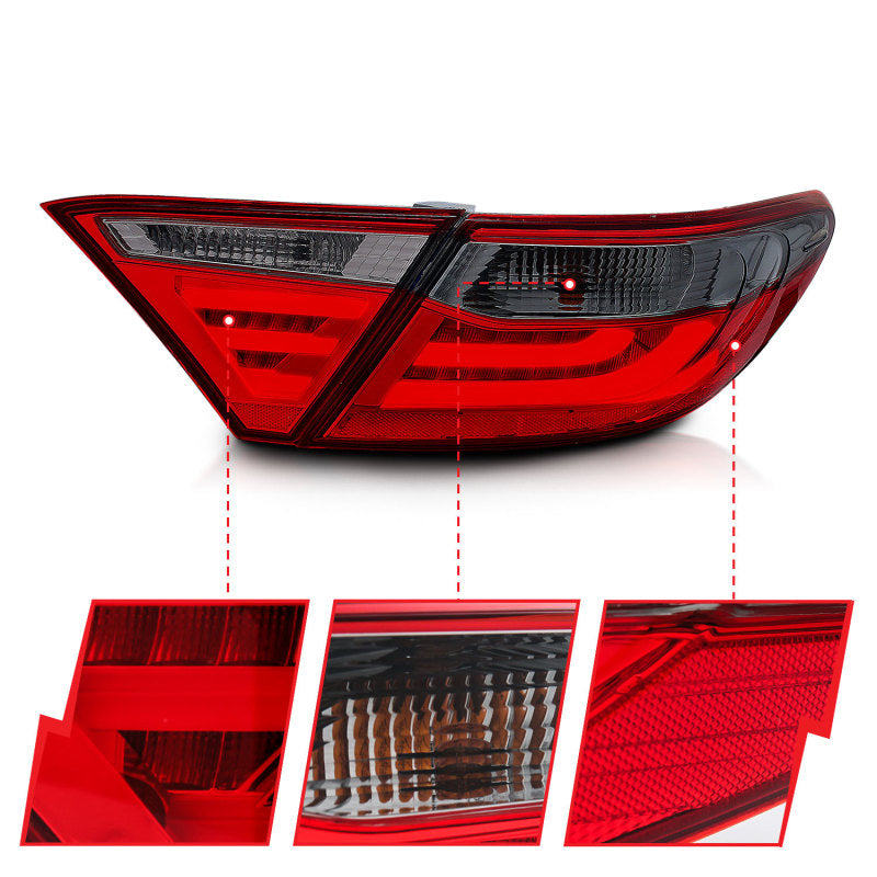 ANZO 2015-2016 Toyota Camry LED Taillights Smoke