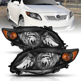 ANZO 2009-2010 Toyota Corolla Crystal Headlight Black Amber