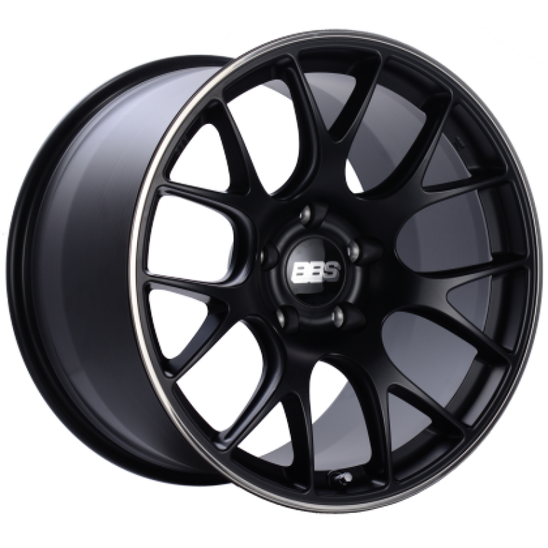 BBS CH-R 20x9 5x120 ET44 Satin Black Polished Rim Protector Wheel -82mm PFS/Clip Required