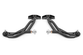 BMR 10-14 Ford Mustang Adj. Lower A-Arms w/ Delrin/Rod End / 18mm Tall Ball Joint - Black Hammertone