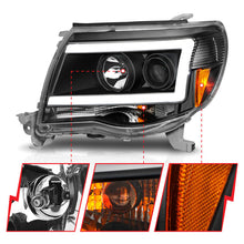 Load image into Gallery viewer, ANZO 05-09 Toyota Tacoma Projector Light Bar Style Headlights w/ C Light Bar