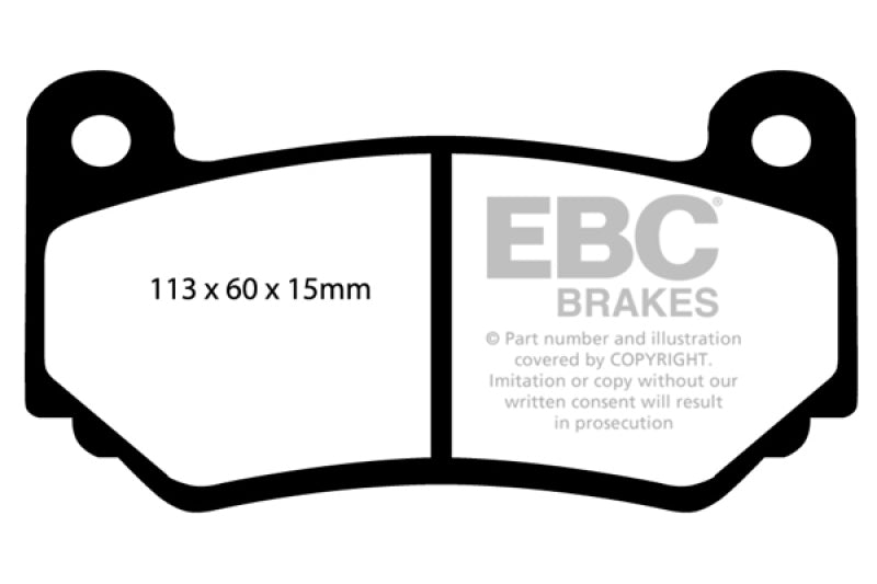 EBC 08-11 Lotus Exige 1.8 Supercharged (240) Greenstuff Front Brake Pads