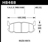 Hawk 04-05 Mazda Miata HPS 5.0 Street Rear Brake Pads