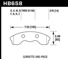 Load image into Gallery viewer, Hawk 06-10 Chevy Corvette (Improved Pad Design) Front HP+ Street Brake Pads