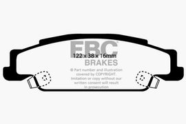 EBC 02-05 Cadillac CTS 2.6 Ultimax2 Rear Brake Pads