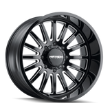 Mayhem 8114 Utopia 20x10 / 5x127 BP / -19mm Offset / 71.5mm Hub Black w/ Milled Spokes Wheel