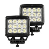 Go Rhino Xplor Bright Series Rectangle SingleLED Spot Light Kit (Surface Mount) 5in. - Blk (Pair)