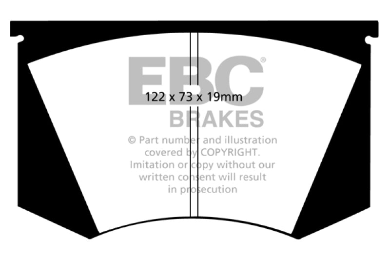 EBC 64-66 Ac Cobra 7.0 Redstuff Front Brake Pads