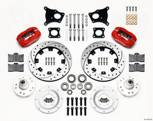 Load image into Gallery viewer, Wilwood Forged Dynalite Front Kit 12.19in Drilled Red AMC 71-76 OE Disc w/o Bendix Brakes