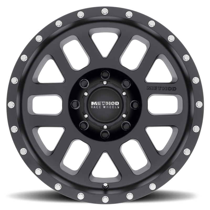 Method MR306 Mesh 18x9 +18mm Offset 8x6.5 130.81mm CB Matte Black Wheel