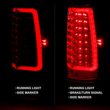 Load image into Gallery viewer, ANZO 2007-2014 Chevy Tahoe LED Taillight Plank Style Chrome With Red/Clear Lens