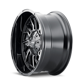 Mayhem 8111 Flywheel 22x10 / 8x165.1 BP / -19mm Offset / 125.2mm Hub Black w/ Milled Spokes Wheel