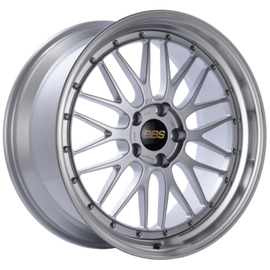 BBS LM 19x8 5x120 ET40 Diamond Silver Center Diamond Cut Lip Wheel - 82mm PFS Required