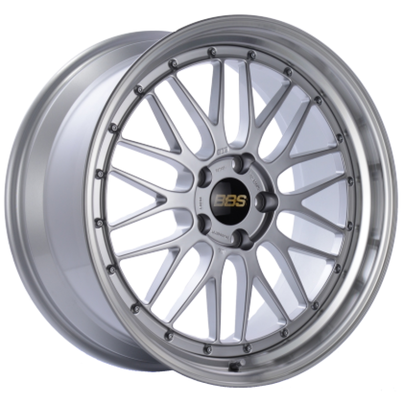 BBS LM 20x10 5x114.3 ET38 Diamond Silver Center Diamond Cut Lip Wheel - 82mm PFS/Clip Required