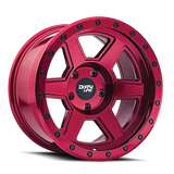 Dirty Life 9315 Compound 17x9 / 5x127 BP / -12mm Offset / 78.1mm Hub Crimson Candy Red Wheel