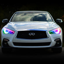 Load image into Gallery viewer, Oracle 14-21 Infiniti Q50 RGB+W Headlight Halo Upgrade Kit - ColorSHIFT w/ BC1 Cntrl SEE WARRANTY