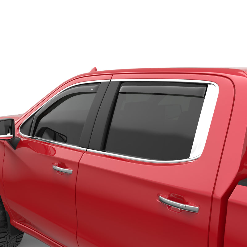 EGR 2019 Chevy 1500 Crew Cab In-Channel Window Visors - Dark Smoke