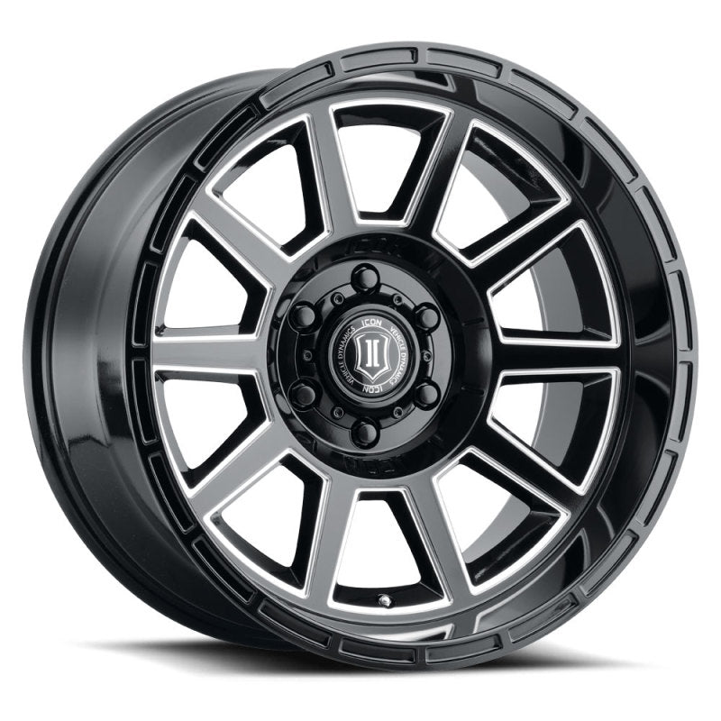 ICON Recoil 20x10 6x135 -24mm Offset 4.5in BS Gloss Black Milled Spokes Wheel