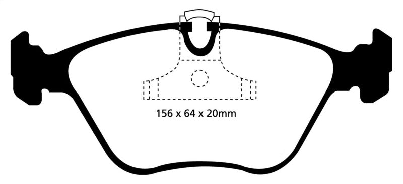 EBC 01-03 BMW 525i 2.5 (E39) Yellowstuff Front Brake Pads