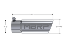 Load image into Gallery viewer, MBRP Universal Tip 3in O.D. Angled Rolled End 3 inlet 10 length