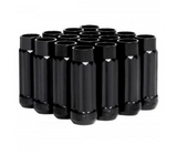 BLOX Racing 12-Sided P17 Tuner Lug Nuts 12x1.25 - Black Steel - Set of 16