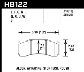 Hawk Stoptech ST-60 Caliper DTC-70 Race Brake Pads