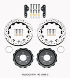 Wilwood Pro-Matrix Rear Kit Drilled 05-12 Mustang GT (2pc Hat/Rtr)