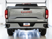 Load image into Gallery viewer, AWE Tuning 4th Gen GM 1500 5.3L 0FG Catback Split Rear Exit (Flat Bumper) - Quad Chrome Tips