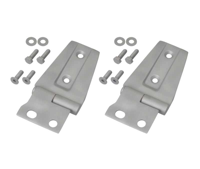 Kentrol 07-18 Jeep Wrangler JK Hood Hinge Pair Bare Grey