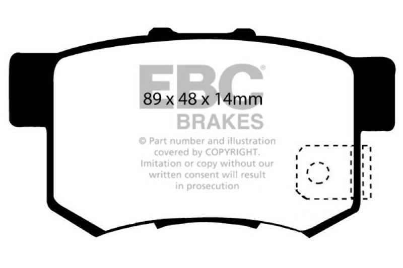 EBC 97 Acura CL 2.2 Greenstuff Rear Brake Pads