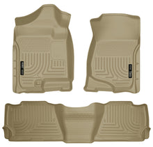 Load image into Gallery viewer, Husky Liners 07-13 GM Escalade/Suburban/Yukon WeatherBeater Tan Front &amp; 2nd Seat Floor Liners