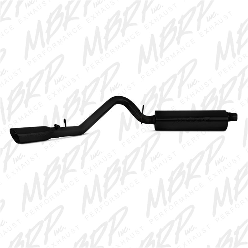 MBRP 97-99 Jeep Wrangler (TJ) Inline-4 2.5L, Inline-6 4.0L 2 1/2in Cat Back Single Side Black Coated